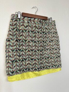 Kate Spade Multicolor Tweed Mini Skirt size 14
